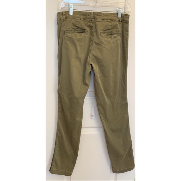 Anthropologie Relaxed Chino Pants with Stripe - Picture 6 of 9